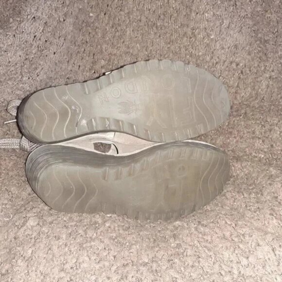 FLY LONDON-Yema-Taupe Suede-Peep Toe Wedges-Lace Back-Sz 36-Excellent - Picture 7 of 7